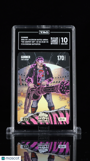 2026 Bo Jackson Battle Arena Gunner #CBF-93 Colosseum Battlefoil Hex Short Print TAG 10