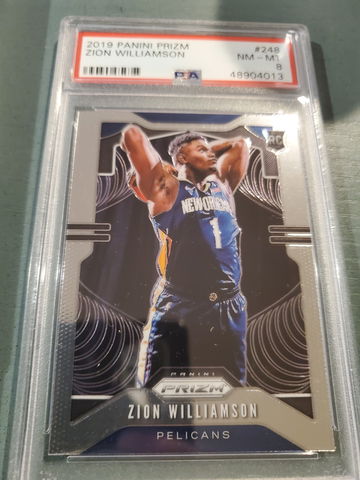 ZION WILLIAMSON 2019 PRIZM ROOKIE PSA 8