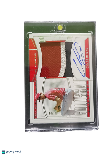 2025 Panini National Treasures Colossal Signatures Chase Burns #CMA-CB /86 Signature Patch Memorabilia