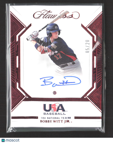 2023 Panini Flawless Baseball Bobby Witt Jr. #GSR-BW Ruby /20 Ruby
