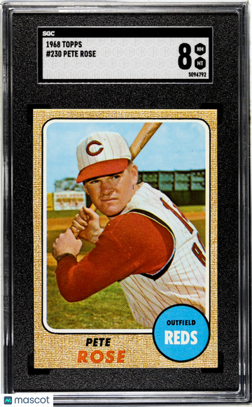 1968 Topps Pete Rose #230 SGC 8