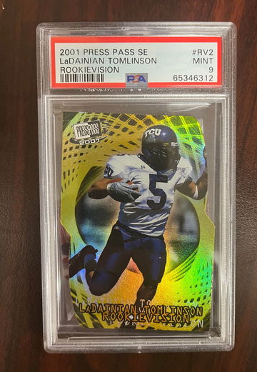 2001 Press Pass SE Ladanian Tomlinson Rookie Vision PSA 9