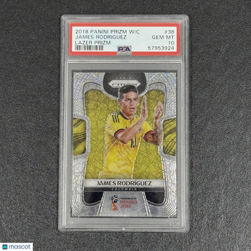 2018 Panini Prizm World Cup James Rodriguez #38 Lazer PSA 10