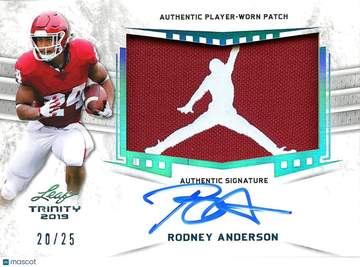 2019 Leaf Trinity Rodney Anderson Patch