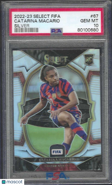 2022 Panini Select FIFA Catarina Macario #67 Silver PSA 10