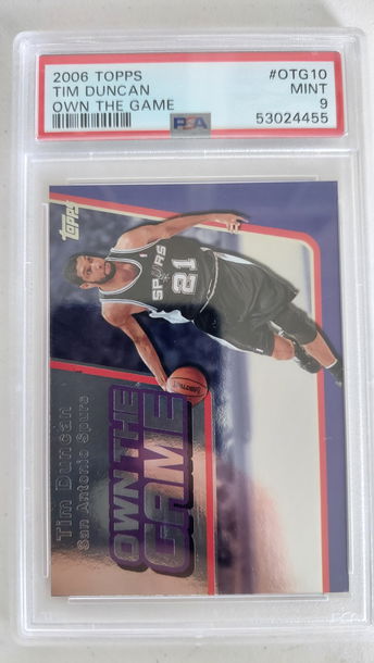 2006 Topps TIM DUNCAN "Own the Game" Insert PSA 9 MINT 