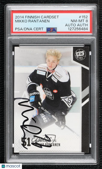 2014-15 Cardset Finland SM-Liiga - [Base] Mikko Rantanen #152 [None] Rookie PSA 8 Auto A