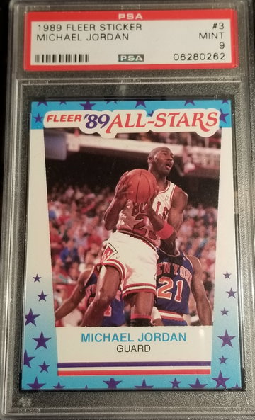 1989 Fleer Sticker Michael Jordan