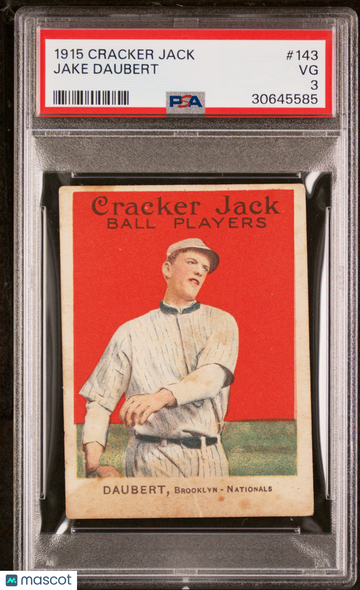 1915 Cracker Jack Jake Daubert #143 PSA 3