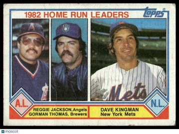 1983 Topps 1982 Home Run Leaders (Jackson / Thomas / Kingman) #702
