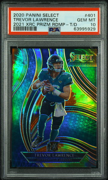 2020 select XRC Trevor Lawrence tie dye /25 PSA 10