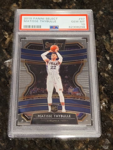 Matisse Thybulle 2019 20 Panini select concourse #97 76ers RC rookie PSA 10