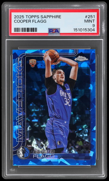 2025 Topps Chrome Sapphire Cooper Flagg PSA 9 RC