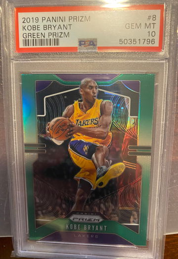 2019–20 Panini Prizm Kobe Bryant 8 Green Prizm PSA 10