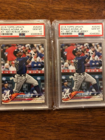 (2) Acuna 2018 Topps Update PSA 10’s