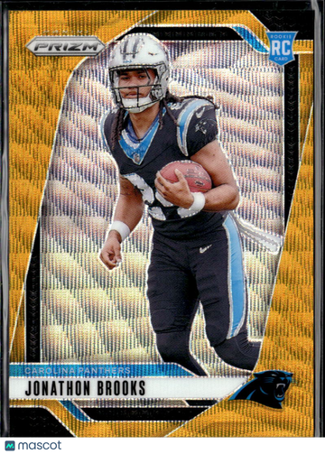 2024 Panini Prizm Football Jonathon Brooks #357 Gold Wave /10 RC
