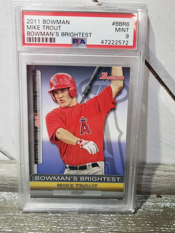 2011 Bowman Bowmans brightest Mike Trout psa 9