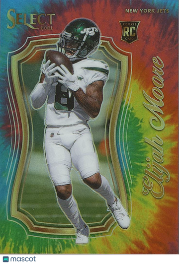 Elijah Moore 2021 Rookie Tie-Dye Prizm New York Jets