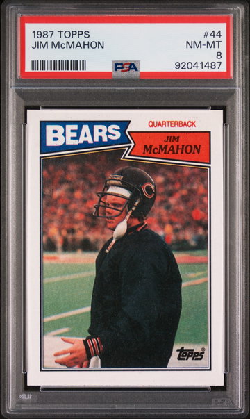 1987 Topps Jim Mcmahon #44 PSA 8
