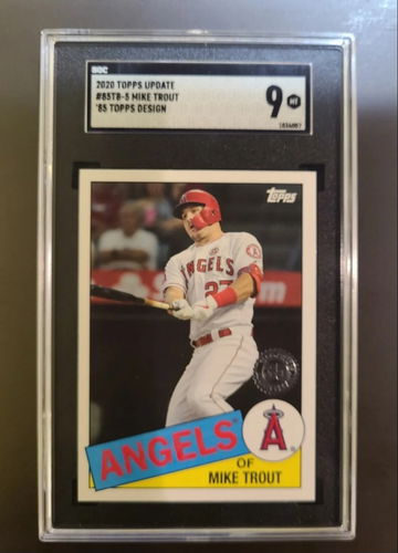 Mike Trout #85TB-5 2020 Topps Update 85 Topps Design SGC 9 MT Graded, Angels