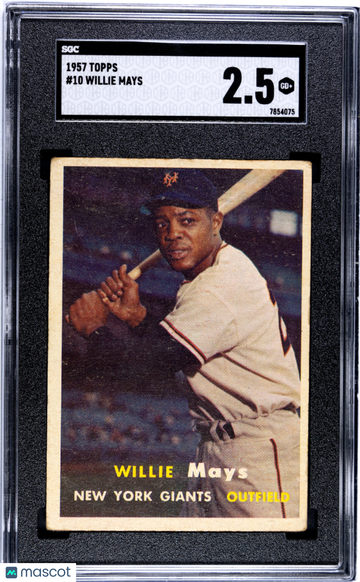 1957 Topps Willie Mays #10 SGC 2.5