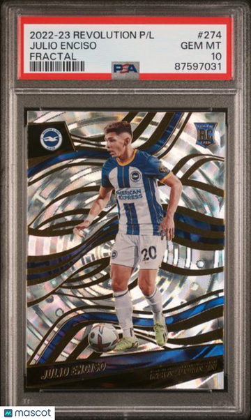 2022-23 Panini Revolution Premier League Julio Enciso #274 Fractal PSA 10