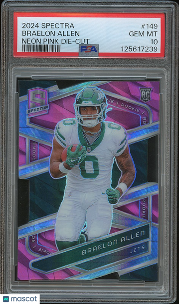2024 Braelon Allen Pink Prizm Rookie PSA 10 Donruss