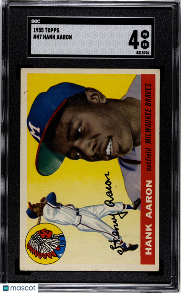 1955 Topps Hank Aaron #47 SGC 4