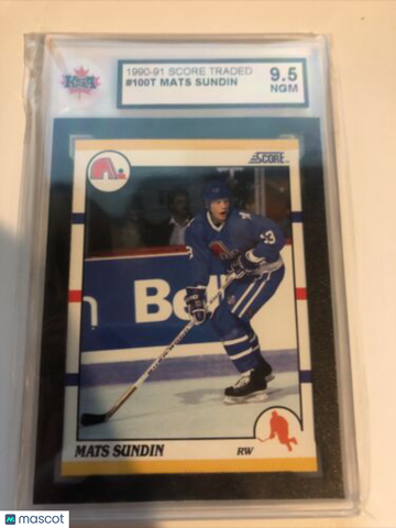 1990-91 Score Mats Sundin Rookie KSA 9.5