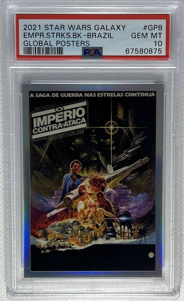 2021 Topps Chrome Galaxy Empire Strikes Back Global Posters Brazil #GP-8 PSA 10 Gem Mint