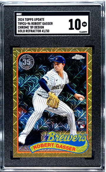 2024 Topps Update Gold Refractor Robert Gasser #T89CU-96 RC /50 SGC 10
