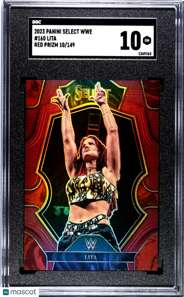 2023 Panini Select WWE Lita #160 Red Prizm SGC 10