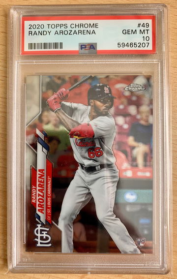 Randy Arozarena 2020 Topps Chrome RC #49 PSA 10 Rookie Gem Mint 