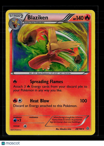 Pokemon 2015 Primal Clash Blaziken #28/160