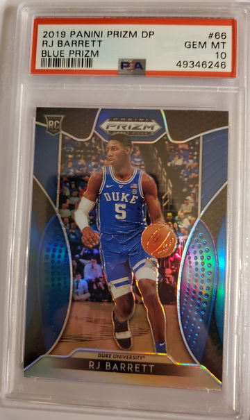2019 Panini Prizm DP RJ Barrett Blue Prizm PSA 10