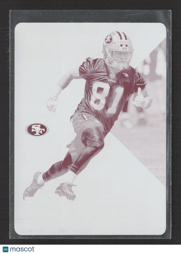 2018 Panini Plates & Patches Trent Taylor #119 Magenta Printing /1 Printing Plate
