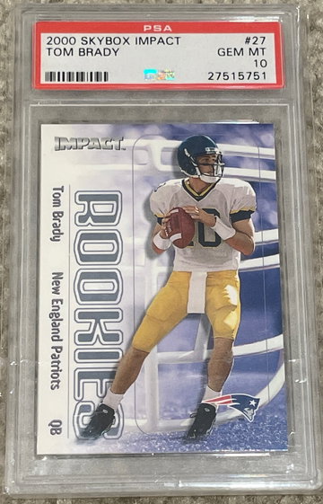 2000 Tom Brady Skybox Impact Rookie PSA 10 RC