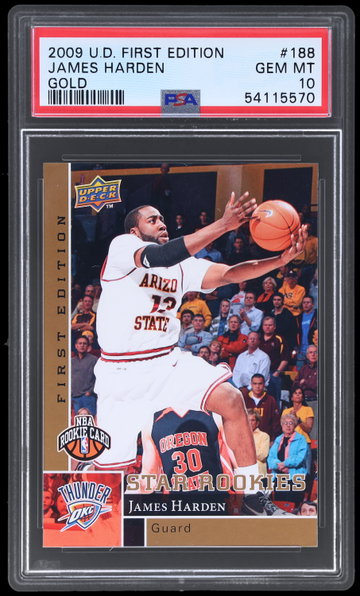 2009 Upper Deck First Edition James Harden Gold PSA 10 RC