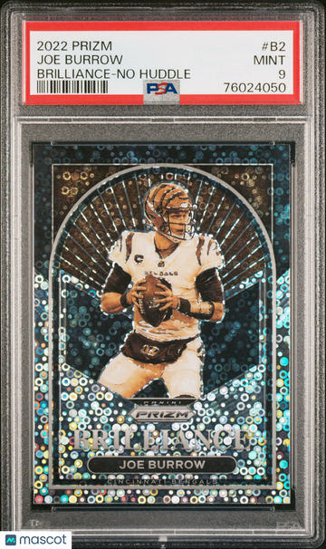 2022 Panini Prizm Brilliance Joe Burrow #B2 No Huddle PSA 9