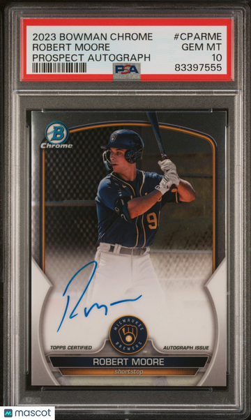 2023 Bowman Chrome Prospect Autographs Robert Moore #CPARME PSA 10