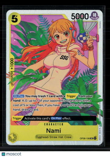 2024 One Piece Card Game Two Legends Nami Egghead/Straw Hat Crew Super Rare Alternate Art
