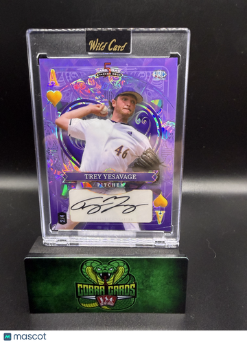 2024 Wild Card 5 Card Draw Stacked Deck Trey Yesavage #SDH-TYA Purple /4