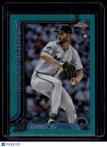 2025 Topps Chrome Update Cade Gibson #USC181 Teal Refractors SN RC
