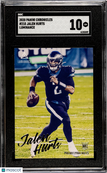 2020 Panini Chronicles Jalen Hurts #210 Luminance SGC 10