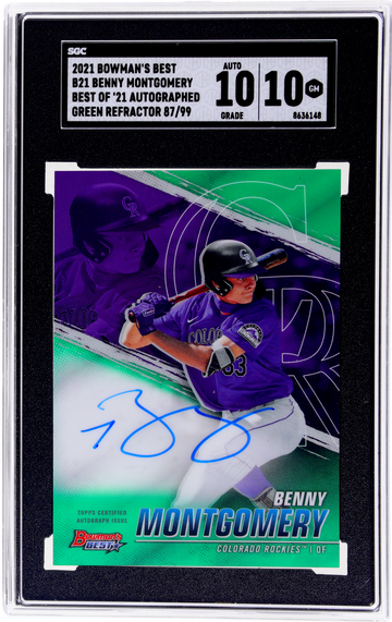 2021 Bowman's Best Best of '21 Benny Montgomery #B21-BM /99 Auto SGC 10