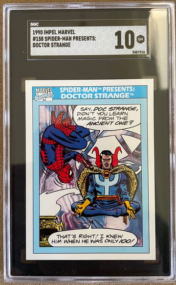 1990 IMPEL MARVEL SPIDER-MAN PRESENTS: DOCTOR STRANGE #158 SGC 10 GEM MINT