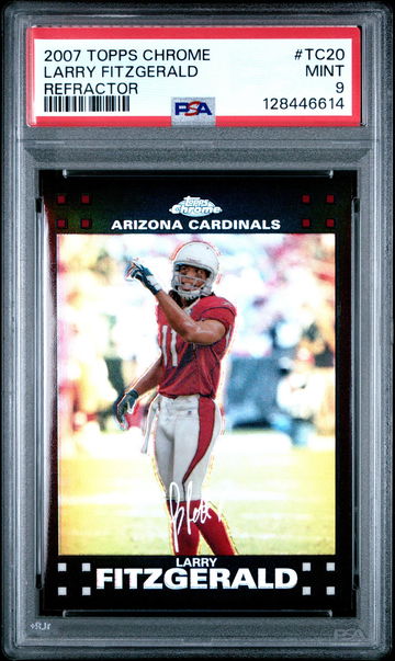 2007 Topps Chrome Refractor Larry Fitzgerald #TC20 PSA 9