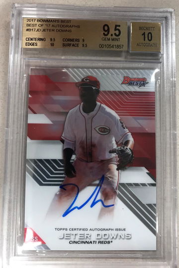 2017 Bowman's Best Best of '17 Autographs #B17JD Jeter Downs BGS 9.5 Auto 10