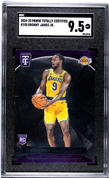 2024-25 Panini Totally Certified #150 Bronny James Jr. SGC 9.5