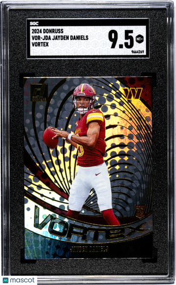 2024 Donruss Jayden Daniels #VOR-JDA Vortex SGC 9.5
